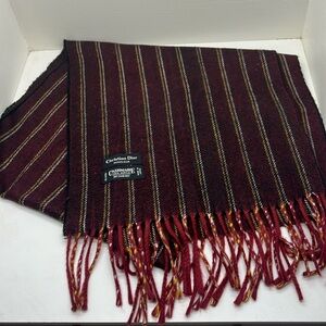 Vintage Christian Dior Monsieur Cashmaire Fringed Neck Scarf